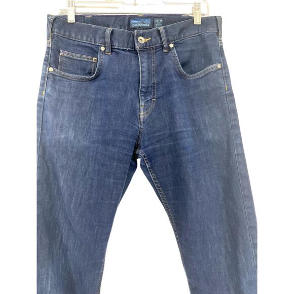 Patagonia Iron Clad Blue Denim Jeans Straight Stretch Men's 32/30 - Picture 5 of 12